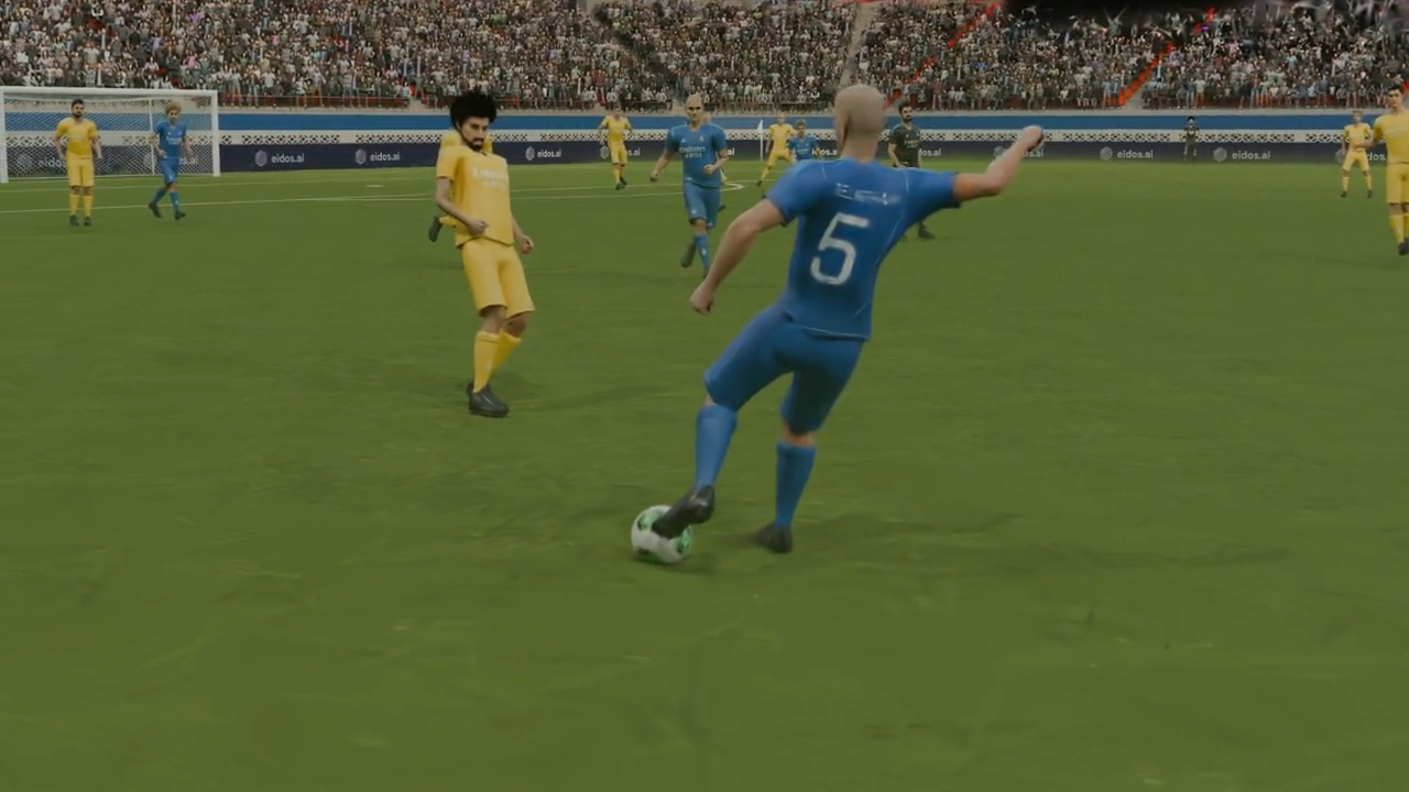 A player striking the ball, rendered from the reconstruction